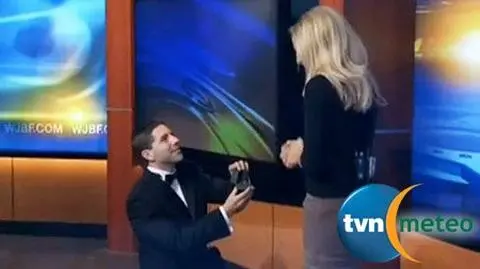 Oświadczył się pogodynce na antenie