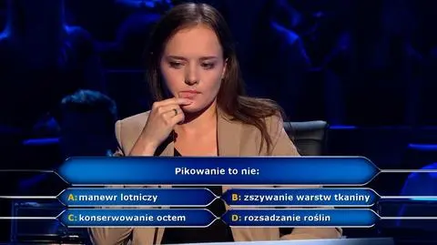 "Milionerzy": Czym nie jest pikowanie? Pytanie i odpowiedź