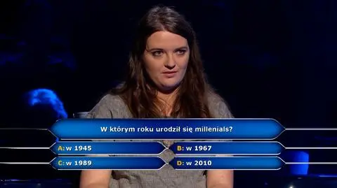 Milionerzy: W którym roku urodził się millenials? Pytanie za 75 tysięcy
