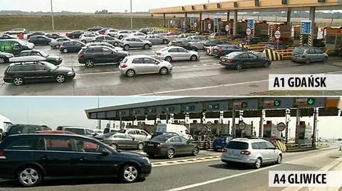 Zatory tworzą się przed bramkami na autostradach 