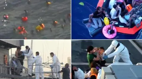 Dziesiątki ludzi w morzu. Maltańczycy ujawniają nagrania z akcji ratunkowych