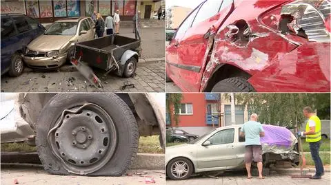 Wrocław. Zdemolował zaparkowane samochody, został zatrzymany