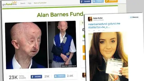 Alan Barnes, niepełnosprawny emeryt wspierany finansowo po pobiciu