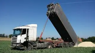 Wypadek podczas rozładunku