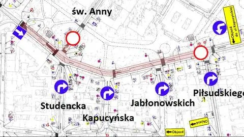 Remont torowiska w centrum Krakowa. Duże zmiany w organizacji ruchu