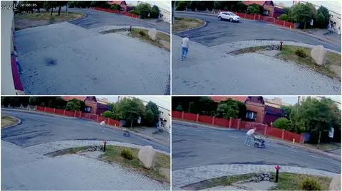 Całe zdarzenie nagrała kamera monitoringu