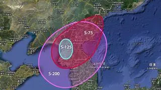 Obszary bronione przez rakiety przeciwlotnicze Korei Północnej