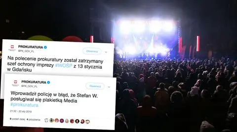 Ochroniarz z 27. Finału WOŚP w Gdańsku zatrzymany, usłyszał zarzuty