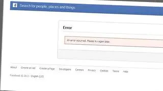 FB na chwilę przerwał połączenie