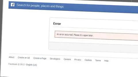FB na chwilę przerwał połączenie