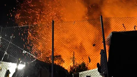 Pożar w obozie dla imigrantów na greckiej wyspie Samos