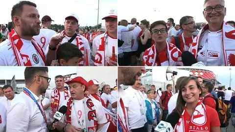 Polscy kibice po meczu z Senegalem