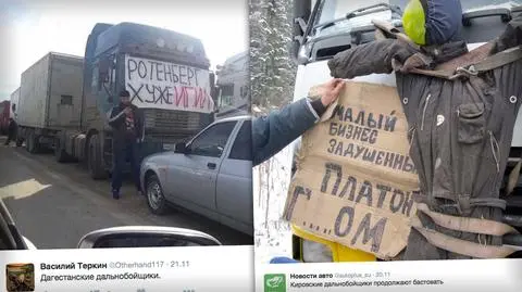 Protest kierowców TIR-ów. Chcą dymisji premiera i zniesienia opłat