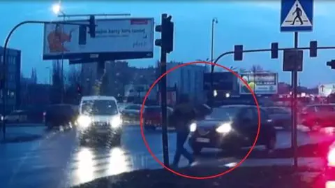 Kraków. Niebezpieczna sytuacja na skrzyżowaniu