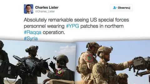 Syria. Żołnierze USA z kurdyjskimi naszywkami