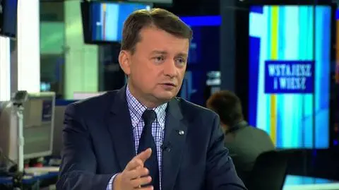 Poseł Błaszczak opowiada dowcip