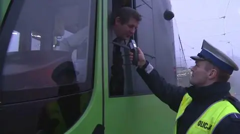 Kontrolowali autobusy i tramwaje. "Nie było pijanych kierowców"