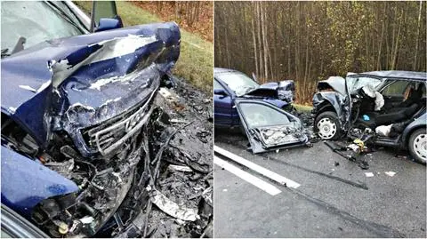 Szczytno: zderzenie czołowe. Jedna osoba nie żyje