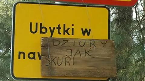 Nowy znak: "dziury jak skurw...". Działa