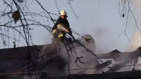 Pożar domu rodzinnego
