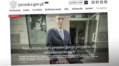 Premier ma nową stronę. Przyjazną dla niepełnosprawnych