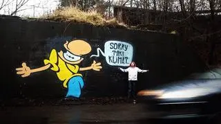 "Sorry, taki klimat" na murze w siemianowickiej dzielnicy Hugo