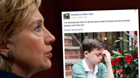 Hillary Clinton w internecie pociesza młodego chłopca