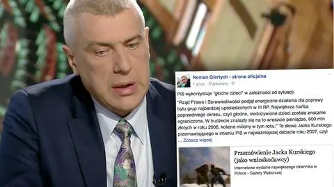 Giertych: PiS wykorzystuje "głodne dzieci" w zależności od sytuacji