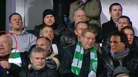 Premier Tusk i prokurator Dariusz Różycki na meczu, 17