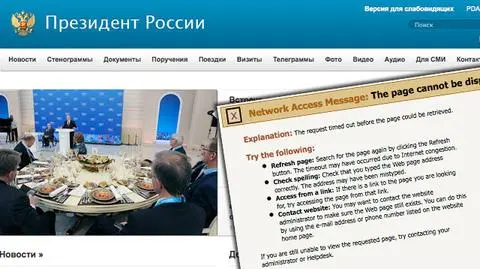 Rosyjskie strony rządowe zaatakowane przez hakerów 