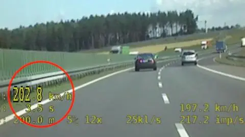 Nagranie z wideorejestratora (wideo bez dźwięku)