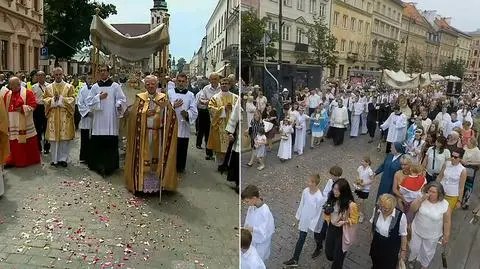 Boże Ciało. Procesje w Warszawie i Krakowie