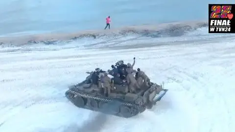 Czołgiem po sopockiej plaży!