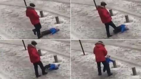 Mieszkaniec Kirgistanu kopał leżące na chodniku dziecko