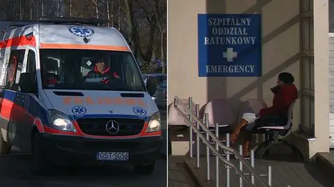 Mężczyzna uderzył też kilkukrotnie w karetkę