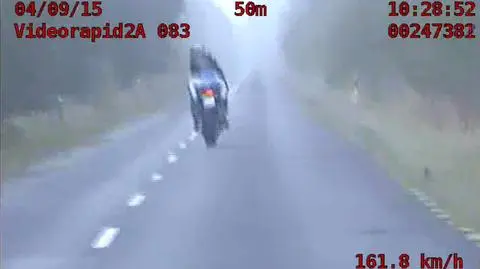 Lubuskie: Motocyklista pędził 160 km/h na ograniczeniu do 40 km/h