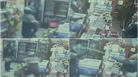 Wpadli z siekierą do sklepu. 
Ekspedientka przegoniła ich mopem