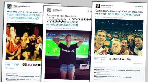 Piłkarze nie zdążyli się ubrać, Heidi Klum 
zasłoniła oczy. Niemieckie "selfie" zalały sieć