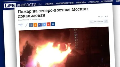 Rosja. Pożar hotelu w Moskwie