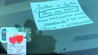 Zdjęcie kartki i biletu parkingowego trafiło do internetu