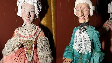 Marionetki ze spektaklu "Nowe szaty króla" z 1941 r. 