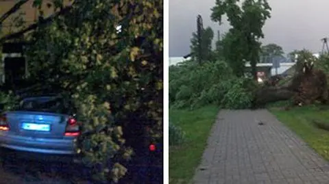 Zerwane dachy, zniszczone samochody i pożar stodoły