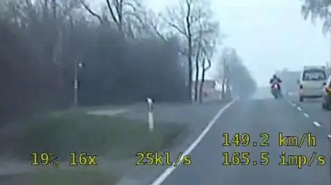 Motocyklista stracił prawo jazdy za brawurową jazdę
