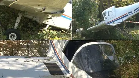 Awaryjne lądowanie awionetki na działkach
