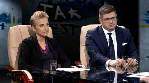 Joanna Scheuring-Wielgus i Tomasz Rzymkowski w „Tak Jest”