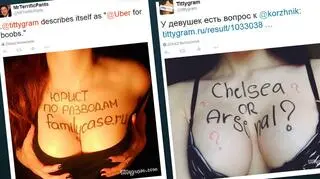 Serwis Tittygram sprzedaje reklamy na piersiach modelek
