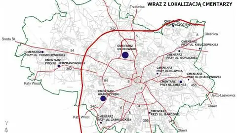 Komunikacją miejską na cmentarze we Wrocławiu