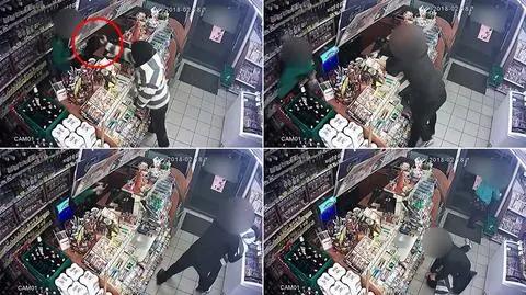 Pryska gazem, chce zabrać pieniądze. Na pomoc ruszył klient