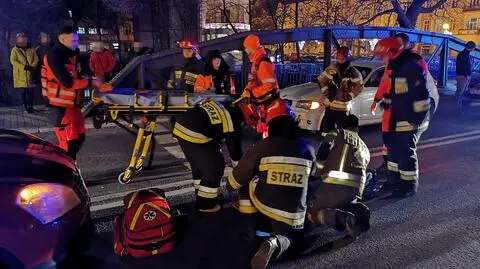 Wypadek na moście w Kaliszu 
