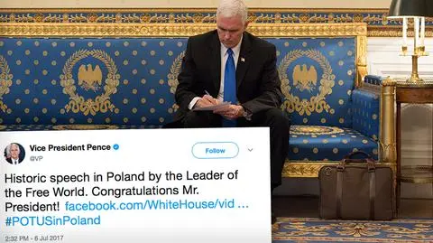 Wiceprezydent USA: historyczne przemówienie Trumpa w Warszawie